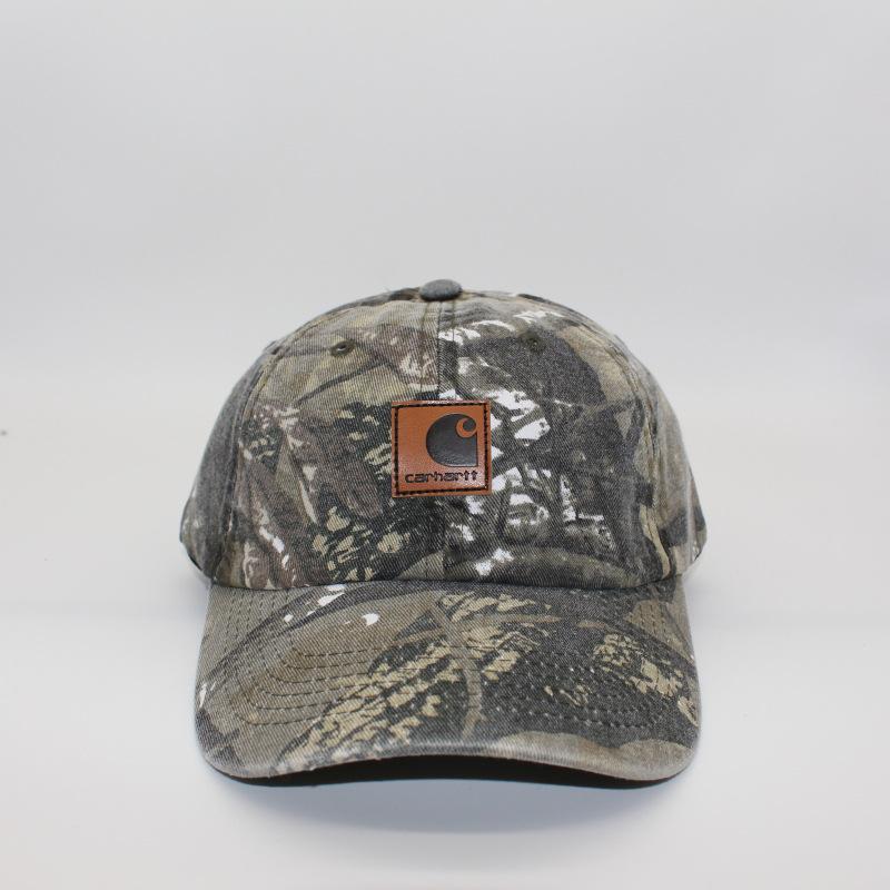 thumbnail for Spot wash old forest camouflage solid color baseball cap men's and women's vintage bend along peaked hat couple street dance shade