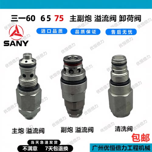 三一SY60 65 75分配阀主炮副炮溢流阀安全阀压力阀挖勾机配件
