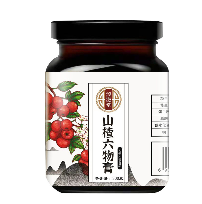 淳滋堂山楂六物膏300g/瓶鸡内金茯苓山药红枣芡实莲子橘皮养生膏