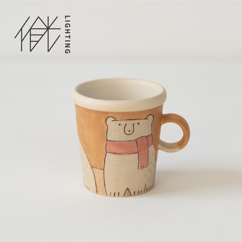 作光claysup咖啡杯手握杯把手杯