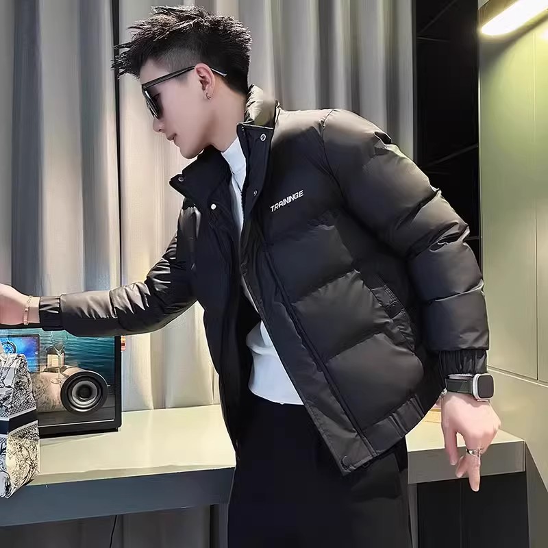 秋冬季新款男士痞帅立领保暖棉服