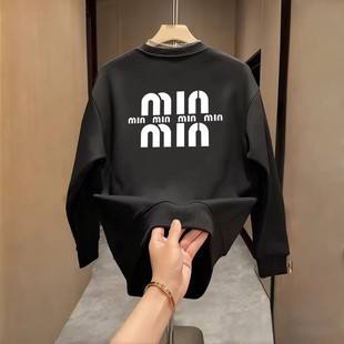 时尚 潮牌简约字母印花圆领卫衣男士 潮流高质量套头上衣 新款 秋冬季