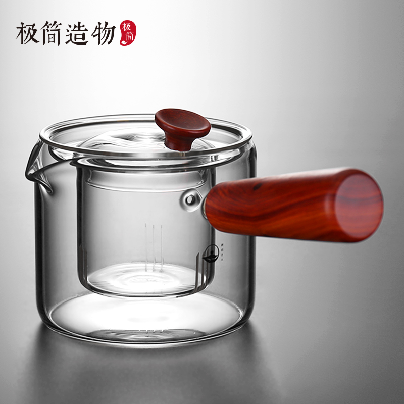侧把过滤加热玻璃茶壶
