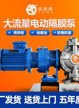 BFD大流量电动隔膜泵不锈钢PP全氟铝合金球铁材质防爆防漏