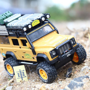 新款 新奥1:28骆驼杯路虎卫士合金汽车模型大脚车越野车玩具