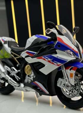 新款 合金车模1比12S1000RR摩托车发声灯光玩具车音乐模型摆件