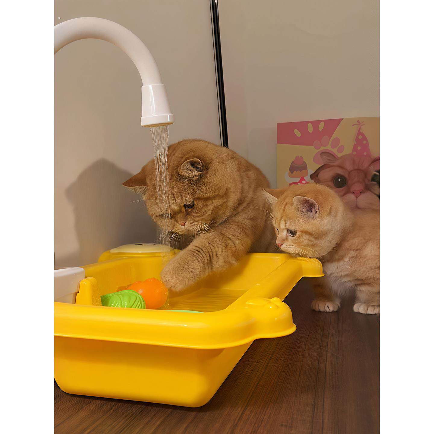 猫咪自动饮水机猫狗流动循环饮水器宠物喂水喝水器用水碗水盆可爱