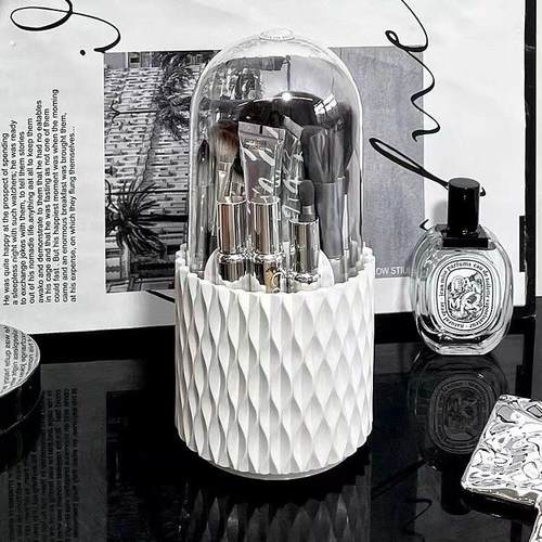 ins风旋转化妆刷收纳筒眼影刷子桶置物架桌面收纳盒多功能梳妆台