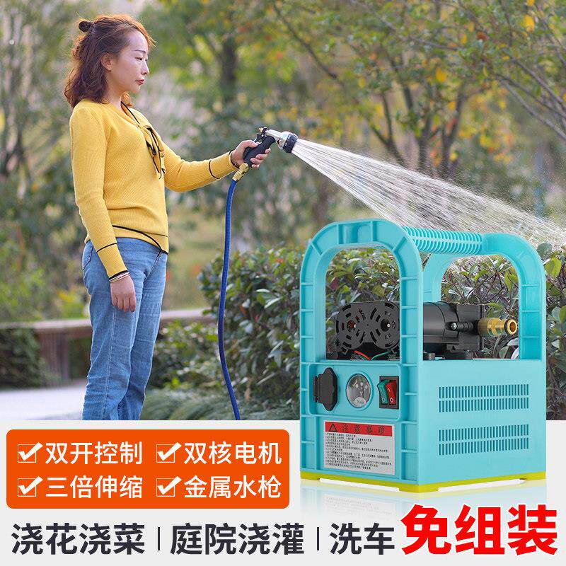 便携手提充电式自吸抽水泵小型浇菜神器浇水田园家用洗车清洁农用