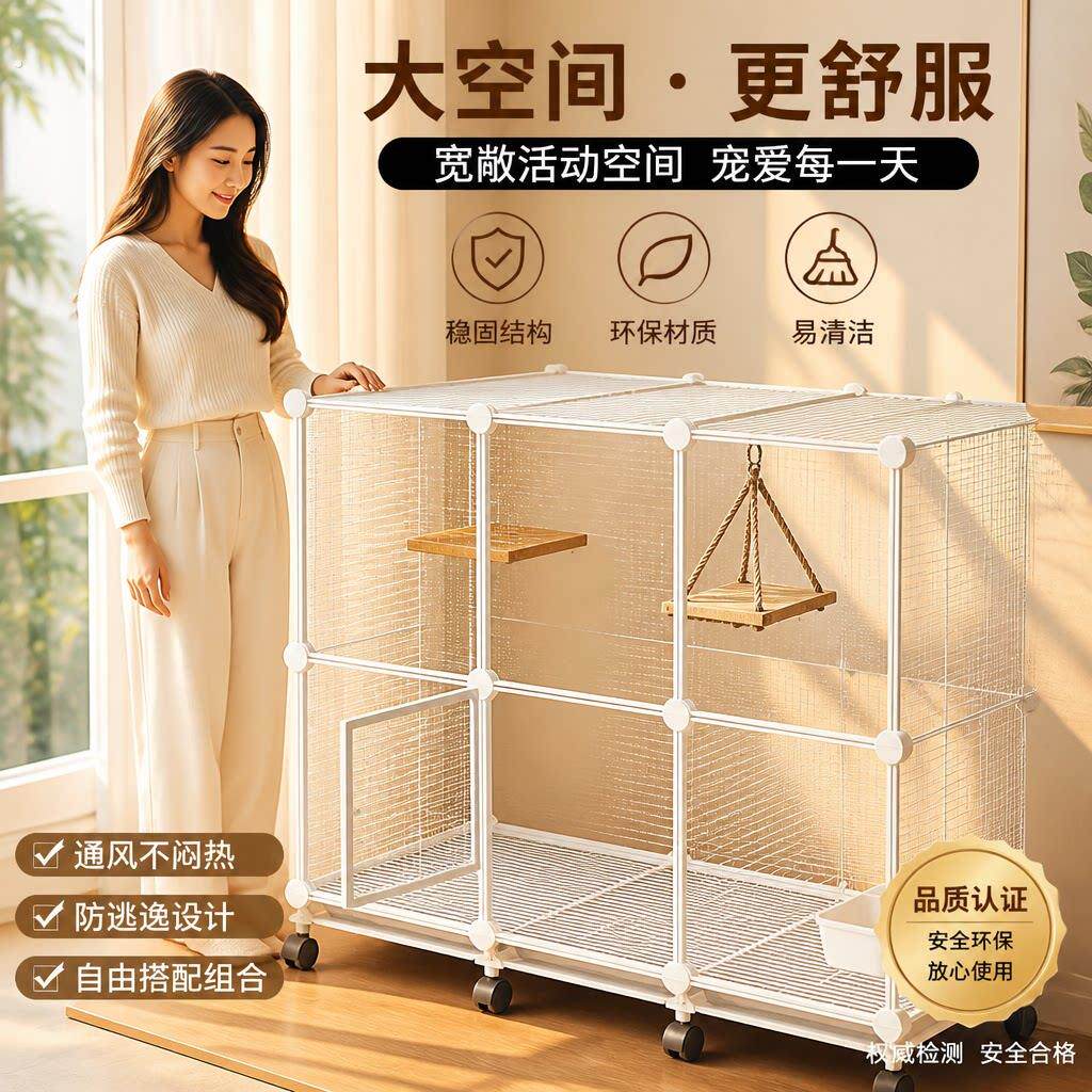 鹦鹉专用新型防溅珍珠玄凤虎皮牡丹小太阳家用大号鸟笼子豪华别墅