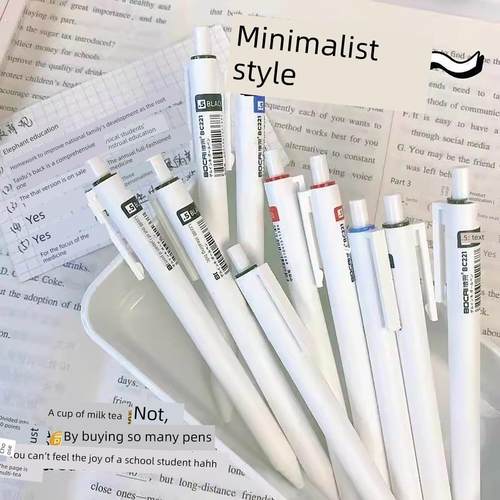 桶刷问题笔按凝胶笔高外观价值的风格学生考试快干0.5黑色笔教师S