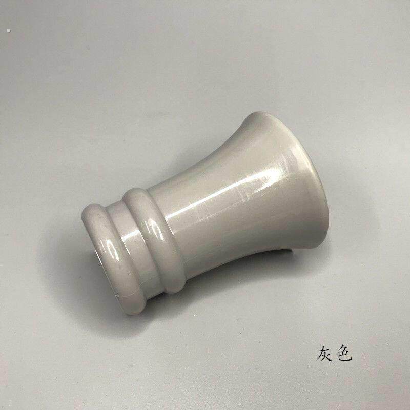 窗帘罗马杆装饰头黑色灰色窗帘杆头塑料堵头封口简约百搭窗帘配件