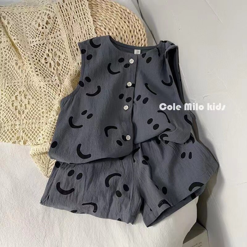 儿童夏季套装男童女童棉