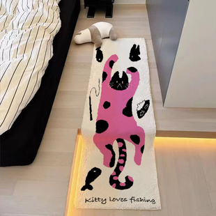 饰地垫 地毯客厅2024新款 沙发茶几毯卡通猫咪房间卧室床边毯家用装
