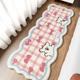 线条小狗床边地毯床前床下家用地垫女孩卧室仿羊绒加厚毛绒脚垫子