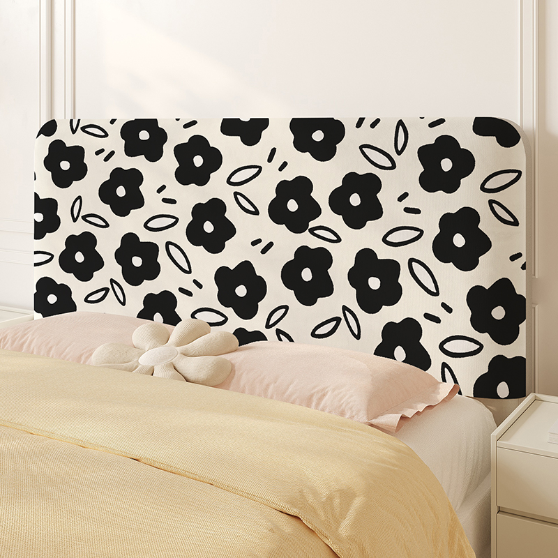 简约花朵床头套罩卧室通用全包高级感床头靠背防尘遮丑耐磨保护套