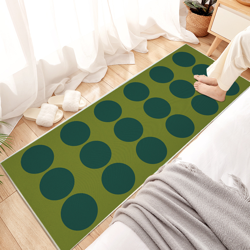 地毯卧室ins风床边毯少女耐脏垫子地垫客厅儿童爬爬坐垫夏天绿色