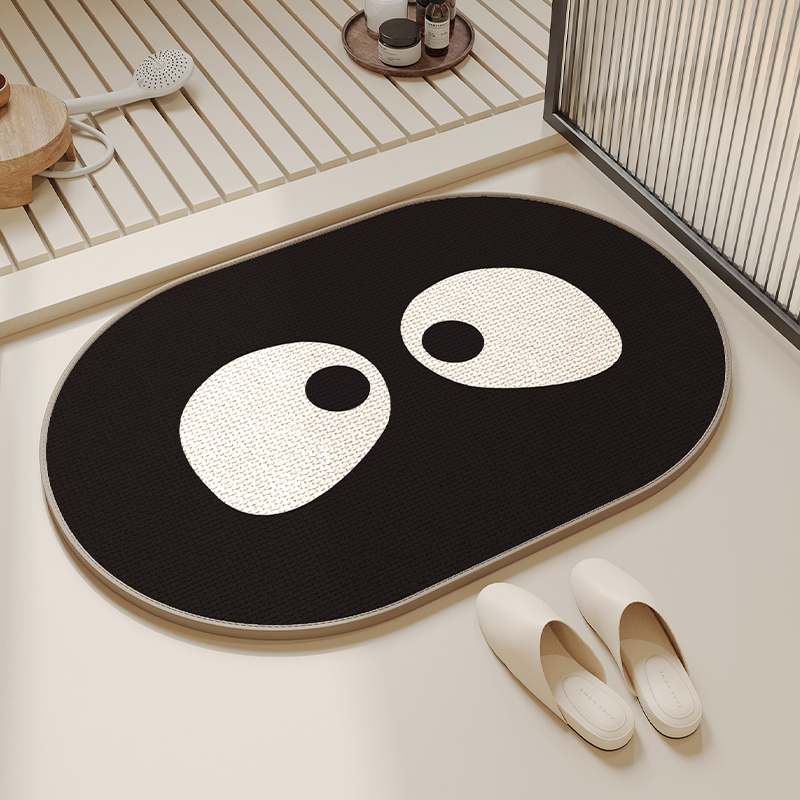 浴室地垫亚麻编织门口专用吸水防滑卫生间厕所速干脚垫洗手间地毯