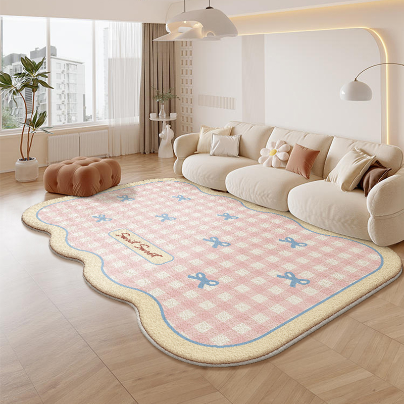 ins风客厅地毯仿羊绒毛绒加厚防滑高级沙发茶几垫卧室床边毯地垫