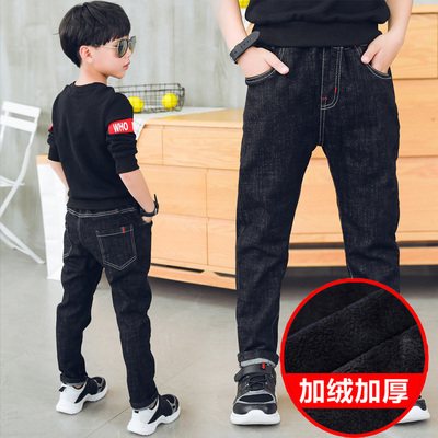 加绒加厚长裤男童牛仔裤其他