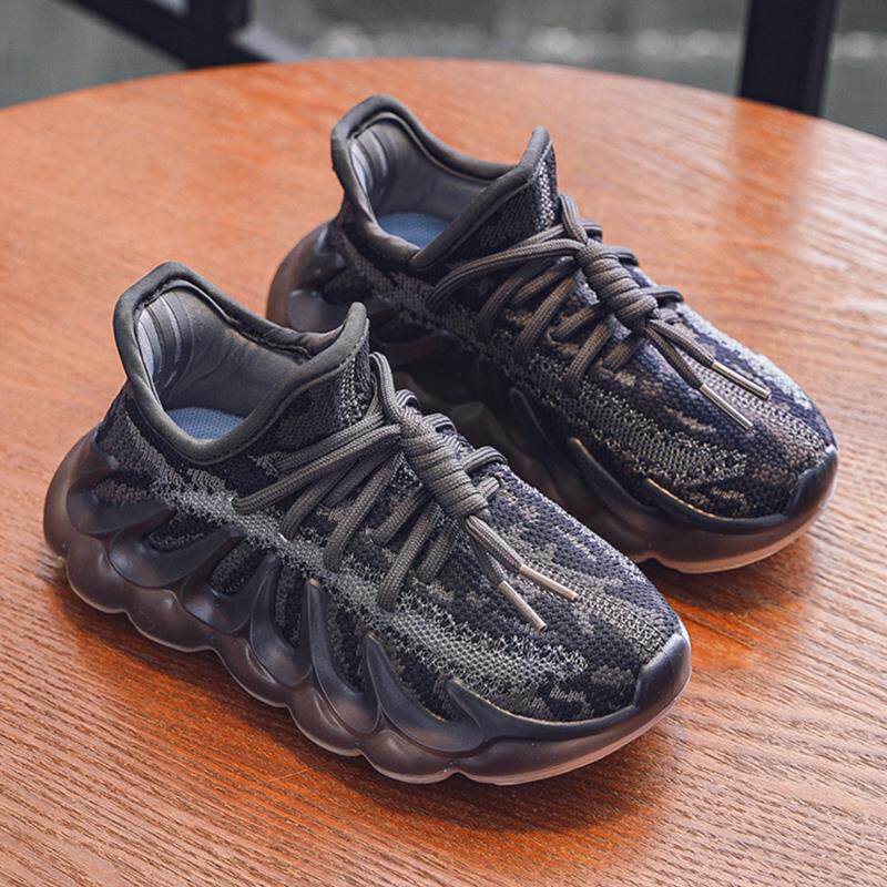 男童鞋子2025新款春夏儿童跑步运动鞋椰子网鞋透气网面中大童男孩