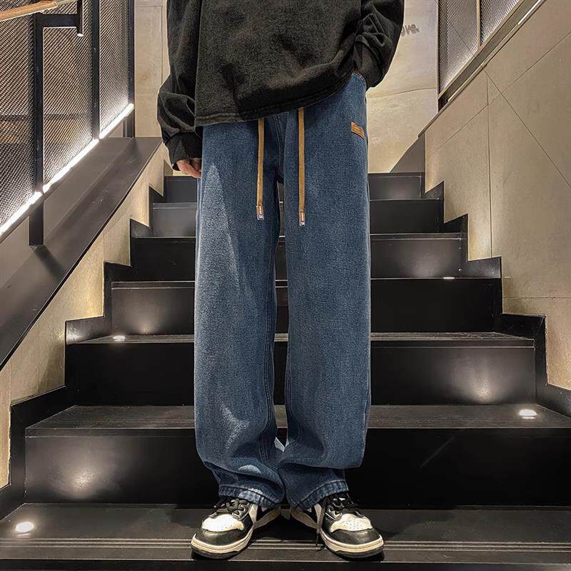 男童牛仔裤春秋季2025新款洋气儿童裤子中大童直筒痞帅气男生长裤