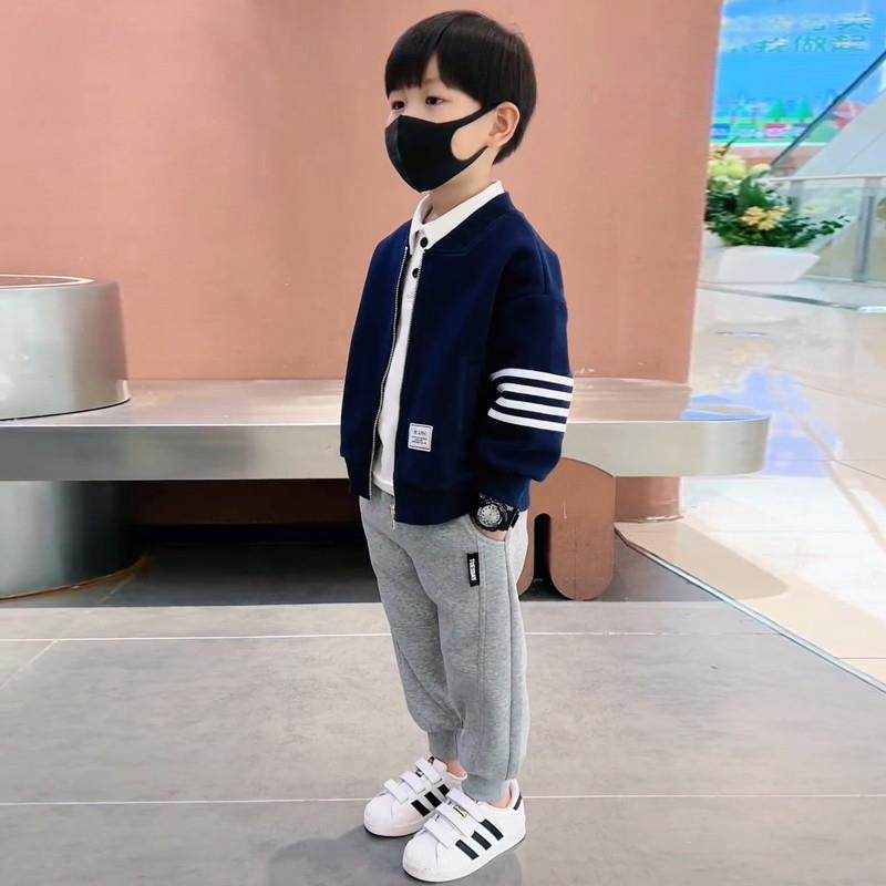 男童外套春秋装2023新款小儿童洋气上衣潮男孩秋季帅气时髦棒球服
