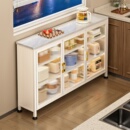 厨房置物架落地夹缝岩板橱柜多层靠墙餐边柜门后极超窄收纳架子