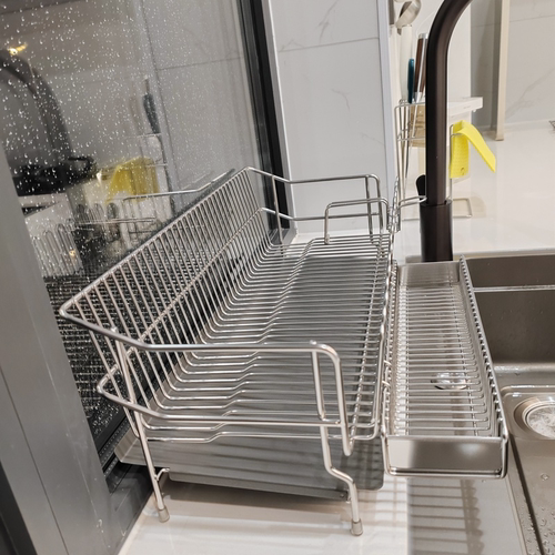 304不锈钢水槽边碗碟沥水架