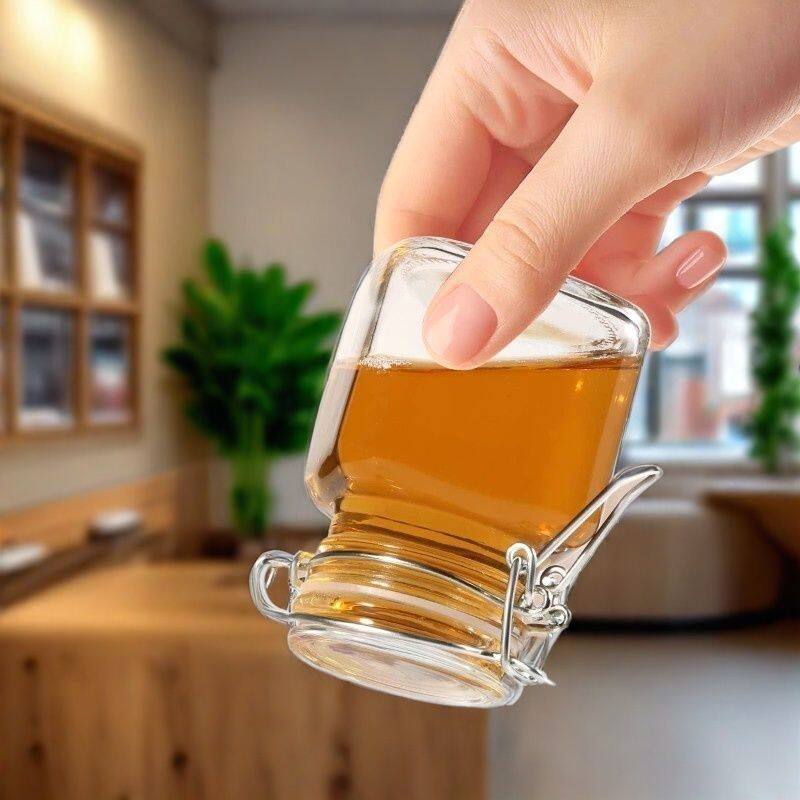 网红迷你小玻璃罐泡酒瓶空瓶自制酿水果酒分装小号密封罐卡扣酒瓶