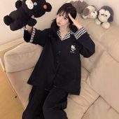 春秋季 HelloKitty凯蒂猫长袖 睡衣女款 纯棉布料100全棉家居服夏天