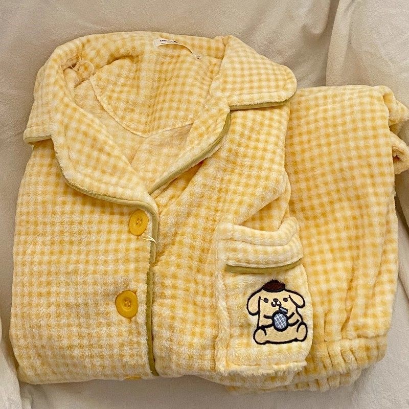 日系风卡通珊瑚绒睡衣秋冬季女加厚保暖2024年新款甜美可爱家居服,女士内衣/男士内衣/家居服,睡衣/家居服套装,淘宝优惠券,粉丝福利购,淘宝优惠卷