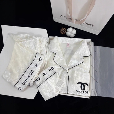 2025新款春秋季小香风金丝绒睡衣