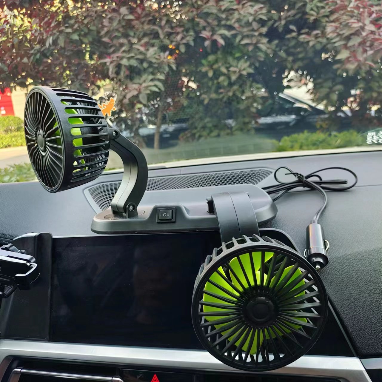 车载风扇大货车24v伏12v制冷小面包车双头车用强力汽车电风扇