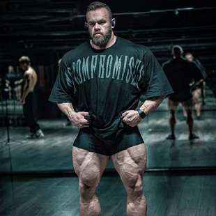 GASP健身肌肉男宽松棉质锻炼t恤健美运动短袖 上衣休闲训练服 夏季