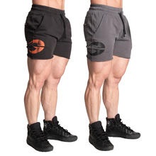 GASP运动三分短裤男夏季肌肉狗深蹲训练休闲短裤跑步健身四分裤子