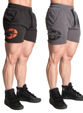 GASP运动三分短裤男夏季肌肉狗深蹲训练休闲短裤跑步健身四分裤子