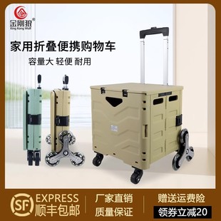 金刚狼买菜家用拉杆购物车拖车折叠快递便携露营拉货小拉车小推车