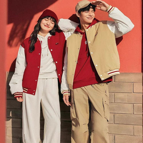 Skechers斯凯奇25新品情侣撞色经典棒球服外套L125U041/L125U042