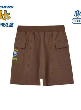 Skechers斯凯奇新款儿童针织亲肤轻盈透气运动短裤休闲裤L224B060