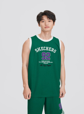 Skechers斯凯奇2025春季运动服男女无袖圆领T恤透气舒适L124U178