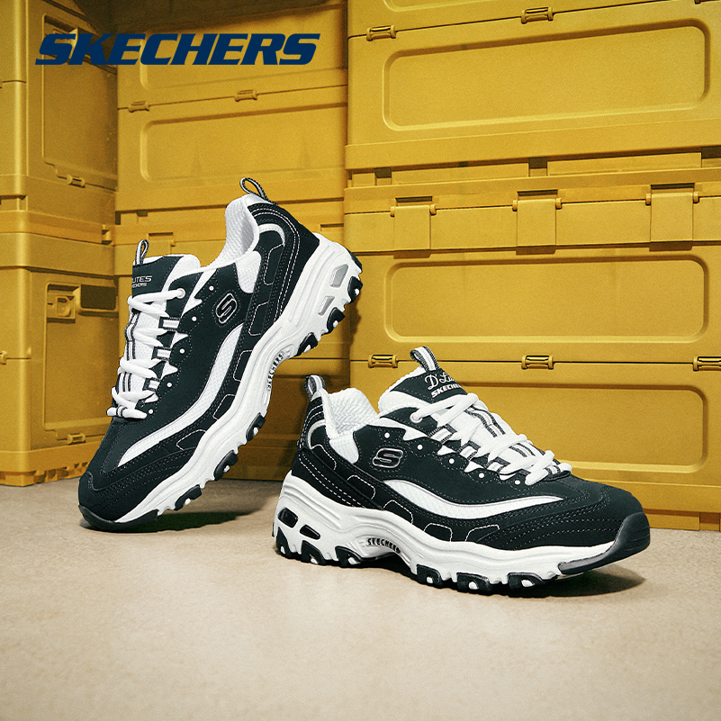 斯凯奇女士经典复古黑白熊猫鞋