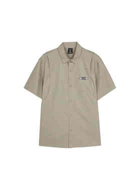 斯凯奇2025年春季新款男子POLO领梭织T恤潮流休闲衬衫L224M050