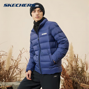 外套冬季 轻盈保暖时尚 短款 Skechers斯凯奇男士 百搭羽绒服L421M106