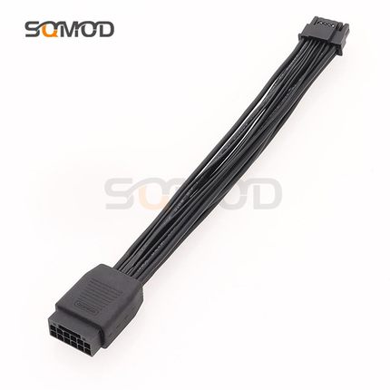 SQC119新显卡16PIN公母延长线PCI-E 5.0 12VHPWR 16针连接器母头转16（12+4）针公头线3090Ti和RTX4080/4090