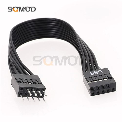 主板usb延长线针公对母全黑