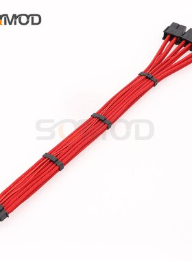 SQC46显卡NVIDIA12+4针12VHPWR转3个PCi-E GPU 8针图形视频卡3x8针PCIE 5.0电缆RTX3090Ti电源适配器延长线红