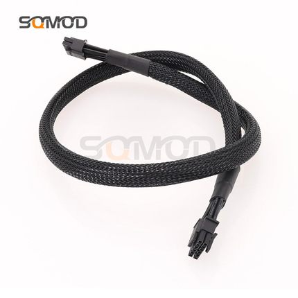 SQC34直连原生12+4PIN原生PCIE5.0 ATX3.0模组线3090TI/4090显卡供电线 16PIN对16PIN  18AWG 16AWG黑色套网