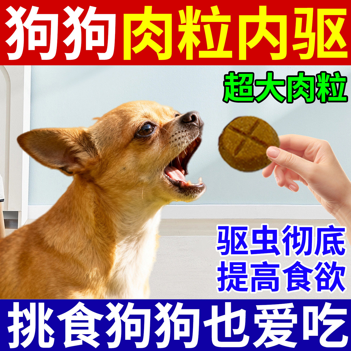 牛肉味狗狗专用驱虫打虫蛔虫绦虫线虫小狗大狗内外二合一驱虫正品