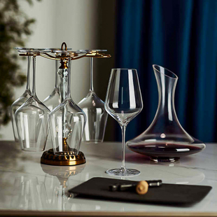红酒杯轻奢高级感家用德国进口水晶玻璃勃艮第杯架套装高档醒酒器
